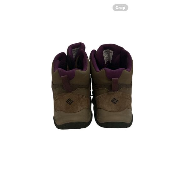Women's Columbia Brown & Purple Lace Up Boots Preowned In Great Condition,Size 8 - Picture 2 of 9